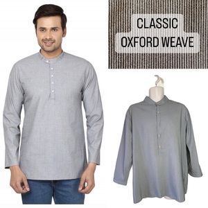 Short Bohemian Kurta Grey Shirt